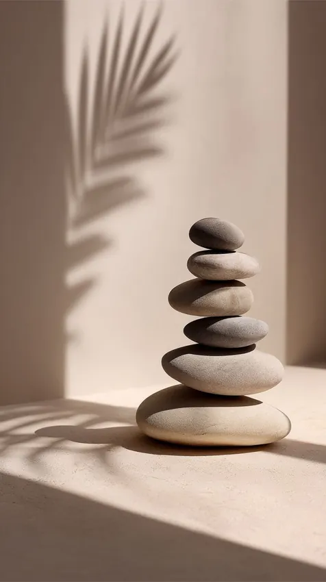 Piedras zen en equilibrio